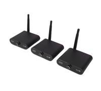 Low Delay 2.4G Sound Transmitter Receiver Kit HiFi Sound Transmission 100m Distance Wireless Adapter Set for Speaker Wall Mounted or Ceiling Installation