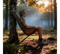 Low down Hunting Seat, 2026 New Portable Lightweight Low down Tree Seat,Folding Hammock Chair, Hunting Stool with Swivel Design, Quiet and Comfortable for Deer Hunting or Camping