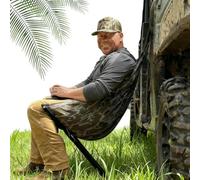 Low down Tree Seat, Low down Hunting Seat, Portable Folding Camo Hammock Chair with 30s Quick Setup, Quiet Tree Hunting Stool for Camping, Outdoor, All Terrain Adventures