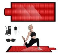 Low EMF Red Light Therapy Blanket Panel, 2570 LEDs Dual Full Body Red Light Therapy Mat with with 660nm and 850nm Wavelength, Low EMF, Adjustable Timer & Intensity, for Pain Relief