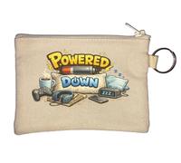 Low Energy After Long Day Activities Key Chain Coin Purse Beige