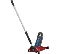 Low Entry Trolley Jack - 3000kg Weight - Twin Piston - 500mm Max Height - Red