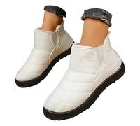 Low Flat Ankle Boots for Women Uk Warm Lined Chunky Sole Womens Boots | Flat Cowboy Ankle Boots for Women Buckle Western Cowboy Boots Fold Over Autumn Outdoor Casual Outing Womens Shoes