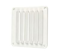 Low-Flush Vent Cover, White, Large Square Ventilation Grille, 14cm X 12.5cm