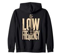 Low Frequency Bass Guitar Player Musician Zip Hoodie