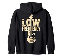 Low Frequency Bass Guitar Player Musician Zip Hoodie