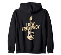 Low Frequency Bass Guitar Player Musician Zip Hoodie