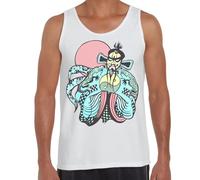 Low Frequency Clothing Big Trouble in Little China Vest Top - Fu Manchu XXL White