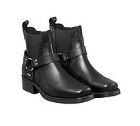 LOW HARLEY Gusset Harness Boot - Black - Black - size UK Mens Size 12