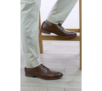 Low Heel Lace Up Derby Work Dress Shoes Oxfords AJVANI Brown 11