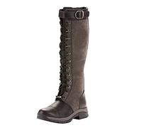 Low Heel Mid Tube Knights Boots - Vintage Leather Steampunk Boots with Zipper - Knee Length Laces Shoes Renaissance Cosplay Boots Women Men Riding Costume Boots for Cosplay (45)