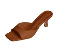 Low Heel Sandals Women Outdoor Slippers Women Flatform Flip Flops Elegant Open Toe Heeled Slippers Sleek Narrow Backless Design Sabot Shoes for Soft Fuzzy Indoor Outdoor Slippers All-Day Comfort