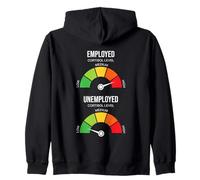 Low & High Cortisol Employed Unemployed Meme Zip Hoodie