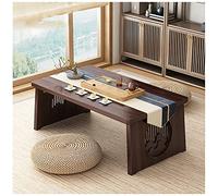 Low Japanese Floor Table for Meditation Coffee Table Small Tea Table for Dining & Spiritual Practices 80x40x30cm Ideal for Floor Sitting (Color: D)