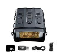 Low Light Full Color Night Vision Goggles,4K Night Vision Binoculars for Adults,Built-in Rechargeable Lithium Battery,rts WiFi 10X Digital Zoom,Black