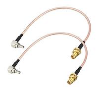 Low Loss RF Coaxial Cable Connection Coax Wire RG-316, SMA Female to TS9 Male 20 cm Pack of 2