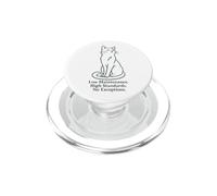 Low Maintenance High Standards Funny Cat Lover PopSockets PopGrip for MagSafe