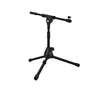 Low Mic Stand with Extending Boom Arm by Gear4music | Perfect for kick drums and guitar cabs, sturdy non-slip tripod base, extending boom arm for flexibility