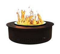 Low Noise 3D Water Vapor Fireplace, Round Recessed Atomizing Fireplace, Double Layer Realistic Flame Electric Fireplace, Adjustable Flame, Remote Control for Bedroom(70cm)