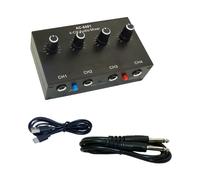 Low Noise 4 Channel Line Mixer For Sub Mixing 4 Stereo Channel Sound Mixer Adapter For Microphones Guitar Keyboards Sound