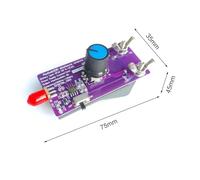 Low-Noise Active Loop Antenna for Shortwave Radio Reception, 100kHz-30MHz Frequency Range with 0-40dB Adjustable Gain, Purple Compact 75mm Board for Radios with External Antenna Port