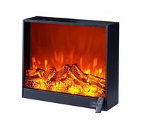 Low Noise Electric Fireplace Inserts, Recessed Realistic Flame Decorative Fireplace for Home Office, Button/Remote Control for Bedroom(S)