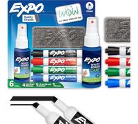 Low Odor Dry Erase Marker Starter Set, Chisel, Assorted, 4/Set