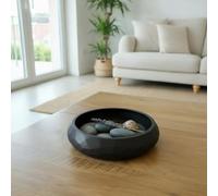 Low Poly Catch All Bowl | Table Centre Piece Decoration | Modern Geometric Home Organiser | Two Sizes | Multiple Colour Choices (Matt Charcoal Black, Standard - 19cm (D))