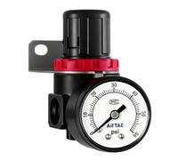 Low Pressure Air Compressor Regulator Airtac AR2000-C 1/4'' NPT with Bracket and Gauge 0-60 PSI Adjustable