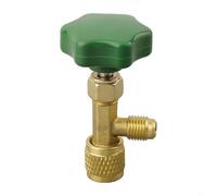 Low Pressure Bottle Opener, Valve Bottle Opener With 1/4 SAE Connector, 1/2 Opening Screw For R22, R134a, R410A Refrigeration Systems(Green)