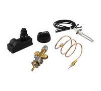 Low Pressure Gas Control Valve Kit with Upgraded Igniter for Fire Pits, Grills and Heaters, Brass Safety Valve Replacement with Thermocouple and Knob, Propane