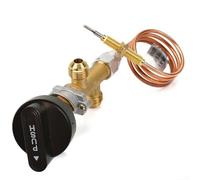 Low Pressure Gas Flame Failure Safety Control Valve Kit for Patio Heaters, Fireplaces, Fire Pits & Grills - Brass Construction, 600mm Thermocouple, 12 PSI (65 mbar) Rated