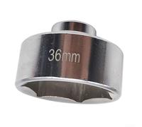 Low Profile 36mm Oil Filter Socket Tool with 3/8 inch Drive Ratchet Compatible for Cartridge Style Housing Canister Cap Removal in Confined Automotive Areas
