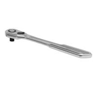 Low Profile 90-Tooth Ratchet Wrench - 1/4 Inch Sq Drive - Flip Reverse Mechanism