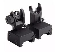 Low Profile Adjustable Flip Up Front Rear Iron Sight Set Rapid Transition AR15 Iron Sights