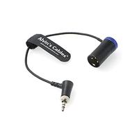 Low-Profile Audio-Cable for Sennheiser-EK-2000 XLR 3-Pin Male to Locking-3.5mm-TRS Right-angle Balanced Cable for Sound Devices 633 688 Zaxcom Zoom Alvin's Cables Blue