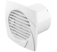 Low Profile Axial Bathroom Extractor Fan | Wall or Ceiling Mount | Energy Efficient High Speed | IPX2 Rated for Bathrooms, Toilets, Washrooms & Showers (100mm Timer, White)