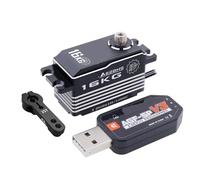 Low Profile Brushless Servo A62BHM A62BHS Super Speed 16KG Programmable Steering Servo 1Pcs(A62BHS Set1)
