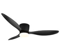 Low profile Ceiling fan with LED Dimmer Remote Armando Black DC Ceiling Fan 52" [EEK: E]