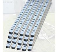 Low Profile Channel Drain - 20 pcs 2.0M Shallow Flow Gutter Grating for Garden & Yard, 35-150MM Trench Drainage System, Efficient Water Management, Durable Building Materials