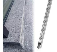 Low Profile Channel Drain for Outdoor Use, Narrow Mini Trench for Efficient Water Drainage in Patio, Yard, Deck with Adhesive Tape Installation