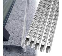 Low Profile Channel Drain for Outdoor Use, Narrow Mini Trench for Efficient Water Drainage in Patio, Yard, Deck with Adhesive Tape Installation
