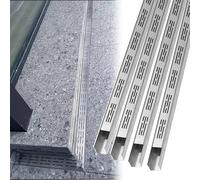 Low Profile Channel Drain for Outdoor Use, Narrow Mini Trench for Efficient Water Drainage in Patio, Yard, Deck with Adhesive Tape Installation