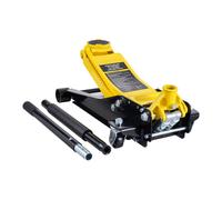 VEVOR Low Profile Floor Jack 2 Ton (4400 lbs), Heavy Duty Iron Hydraulic Racing Floor Jack, Hydraulic Car Jack, Dual Piston Quick Lift Pump, 3"-18.5" Height Lifting Range (Yellow)