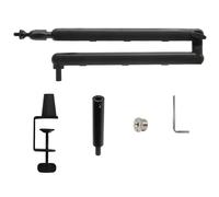 Low-Profile Foldable Mic Boom Stand, Shake-Resistant Aluminum Frame & Full Rotation for Musicians/Content Creators/Tablets Adjustable Mic Stand