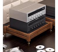 Low Profile HiFi Stand with Audio Rack Media Console Table & Speaker Storage Unit - Sleek Design for Home Theater & Entertainment Center Maximize Space & Style