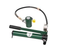 Low Profile Hydraulic Jack Kit + CP-180 Manual Hydraulic Hand Pump with Pressure Gauge, Industrial Mini Hydraulic Cylinder (10T)
