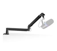 Low Profile Mic Arm, Cable Management Microphone Boom Arm, Full Aluminum Adjustable Mic Stand with Desk Clamp, 360°Rotatable Heavy Duty Microphone Stand for Streaming, Podcasting, Recording