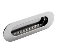 Low Profile Recessed Flush Pull- 120 x 41mm- 13mm Depth- Bright Stainless Steel | Inset Drawer Flush Pulls - Recessed Sliding Cabinet Door Pull Handle - Inset Design