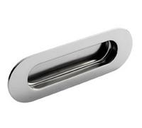 Low Profile Recessed Flush Pull 120x41mm, 13mm Depth, Bright Stainless Steel (Recessed-Flush-Door-Drawer-Pull-Handle-Inset)